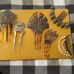 7 vintage hair combs